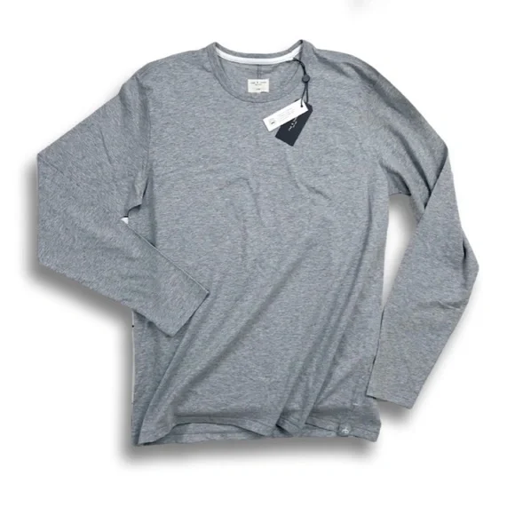 Rag & Bone Classic Long Sleeve Tee Heather Grey - Picture 14 of 16